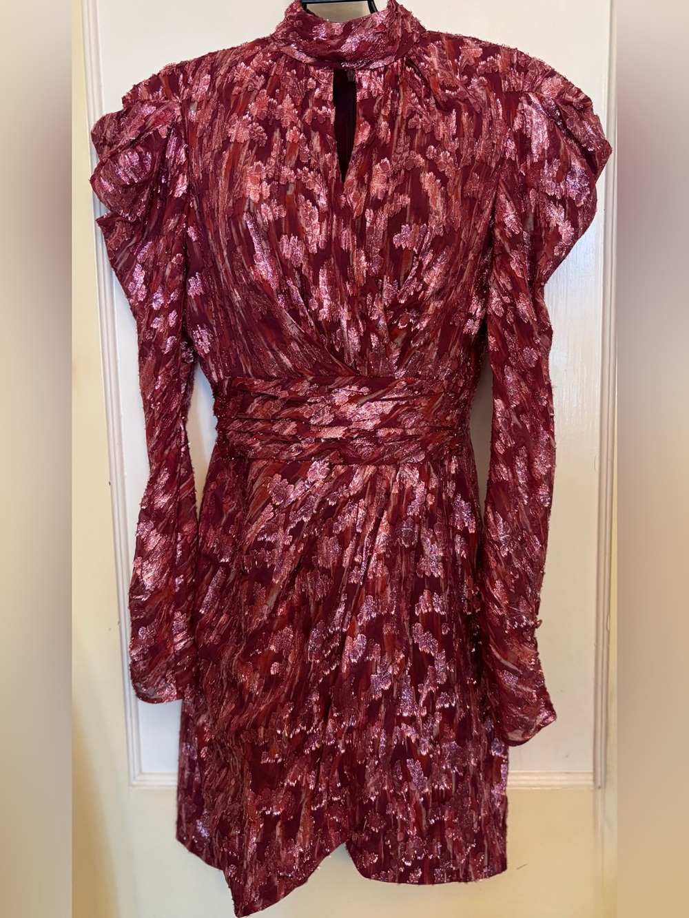 Jonathan Simkhai Vine metallic jacquard long sleeve midi dress - Picture 3 of 16